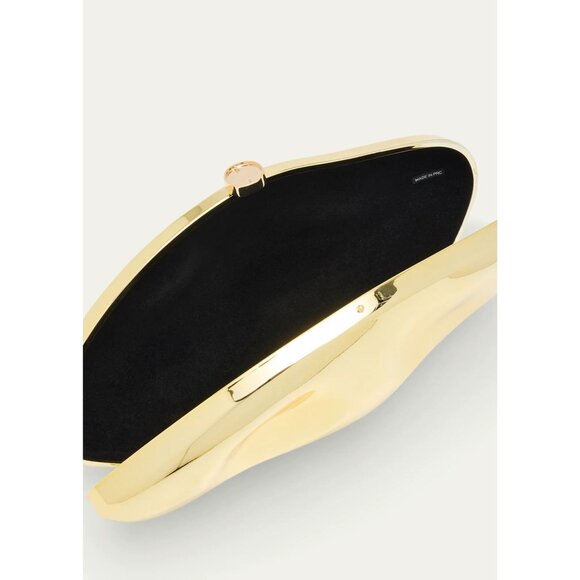 Cult Gaia The Caldera Clutch in Shiny Gold As-is Womens Mirror Bag Purse - Picture 12 of 16